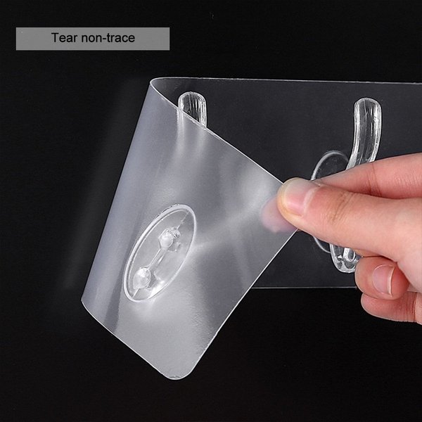 6 Row Transparent Wall Hooks