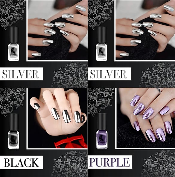 Metallic Mirror Finish Glass Nail Polish