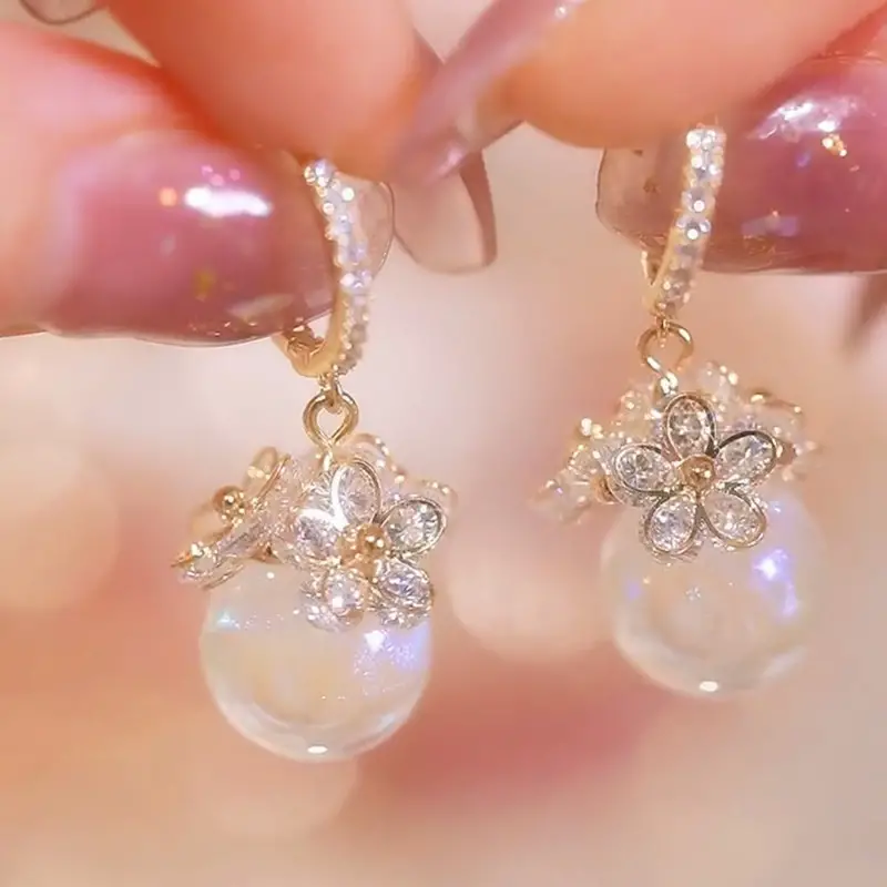 Luxury Flower Zircon Hoop Earrings for Women✨✨✨