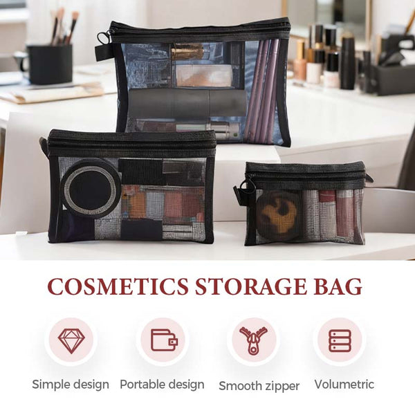 🔥 Portable Mesh Cosmetics Storage Bag