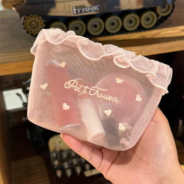 🔥Portable Sheer Mesh Makeup Bag