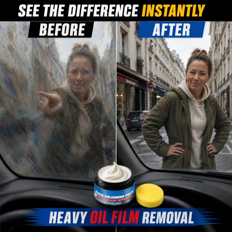 🔥 Car Glass Oil Film Remover Paste 🚗✨