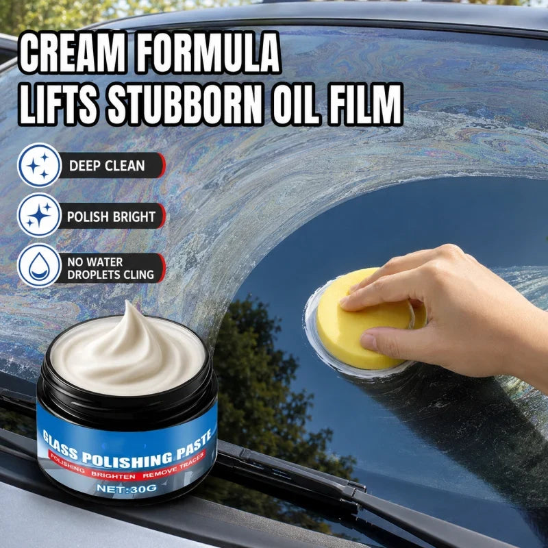 🔥 Car Glass Oil Film Remover Paste 🚗✨