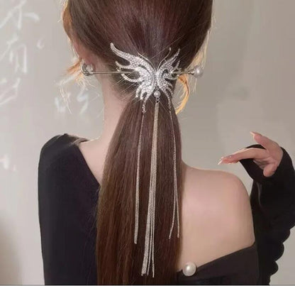 Butterfly Pearl Tassel Hairpin