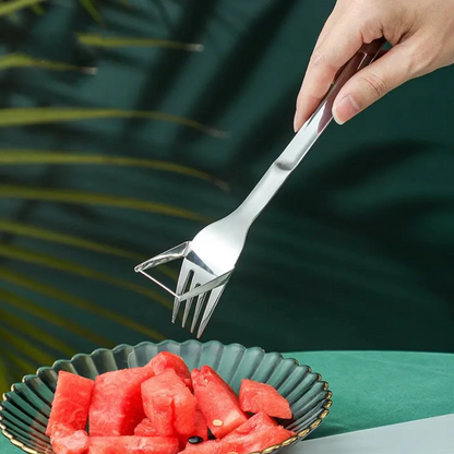 304 Stainless Steel 2-in-1 Watermelon Fork Slicer