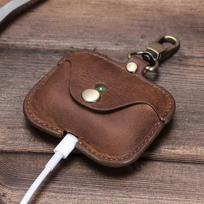 airpods pro case leather keychain convenient headphone cover