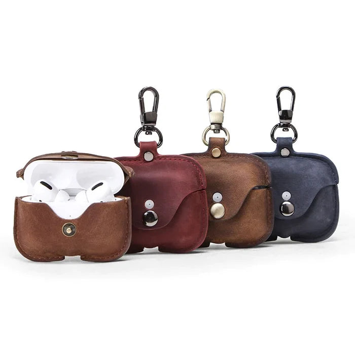 airpods pro case leather keychain convenient headphone cover