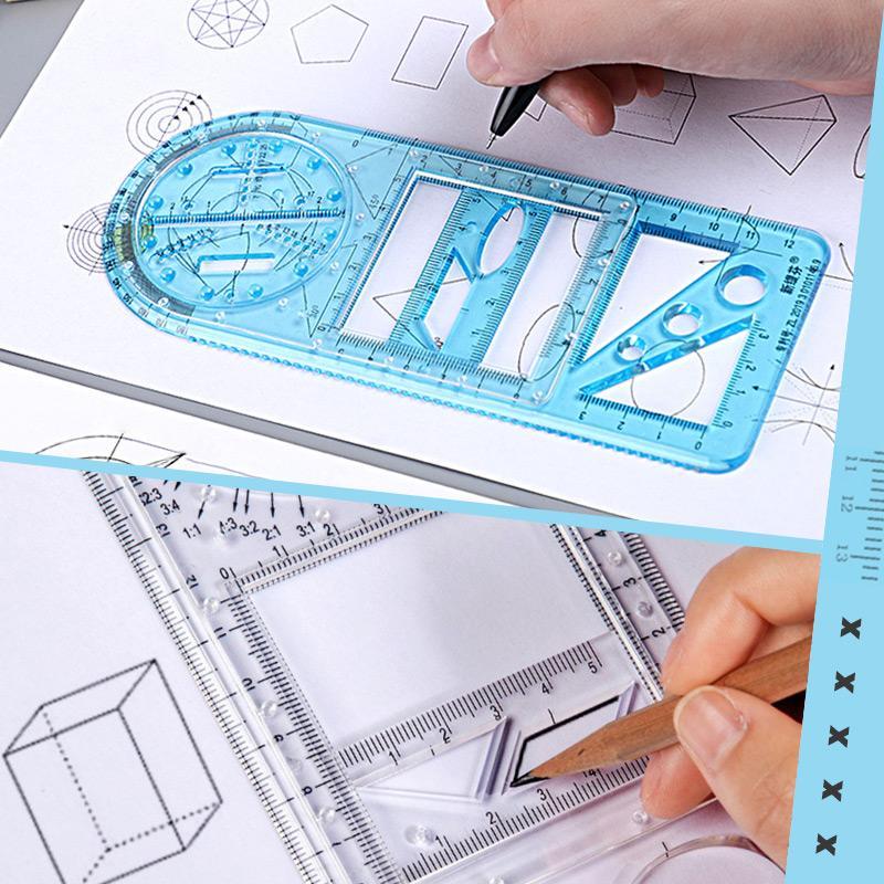 MULTIFUNCTIONAL MATH GEOMETRIC RULER
